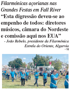 Capa do Portuguese Times com título e manchetes